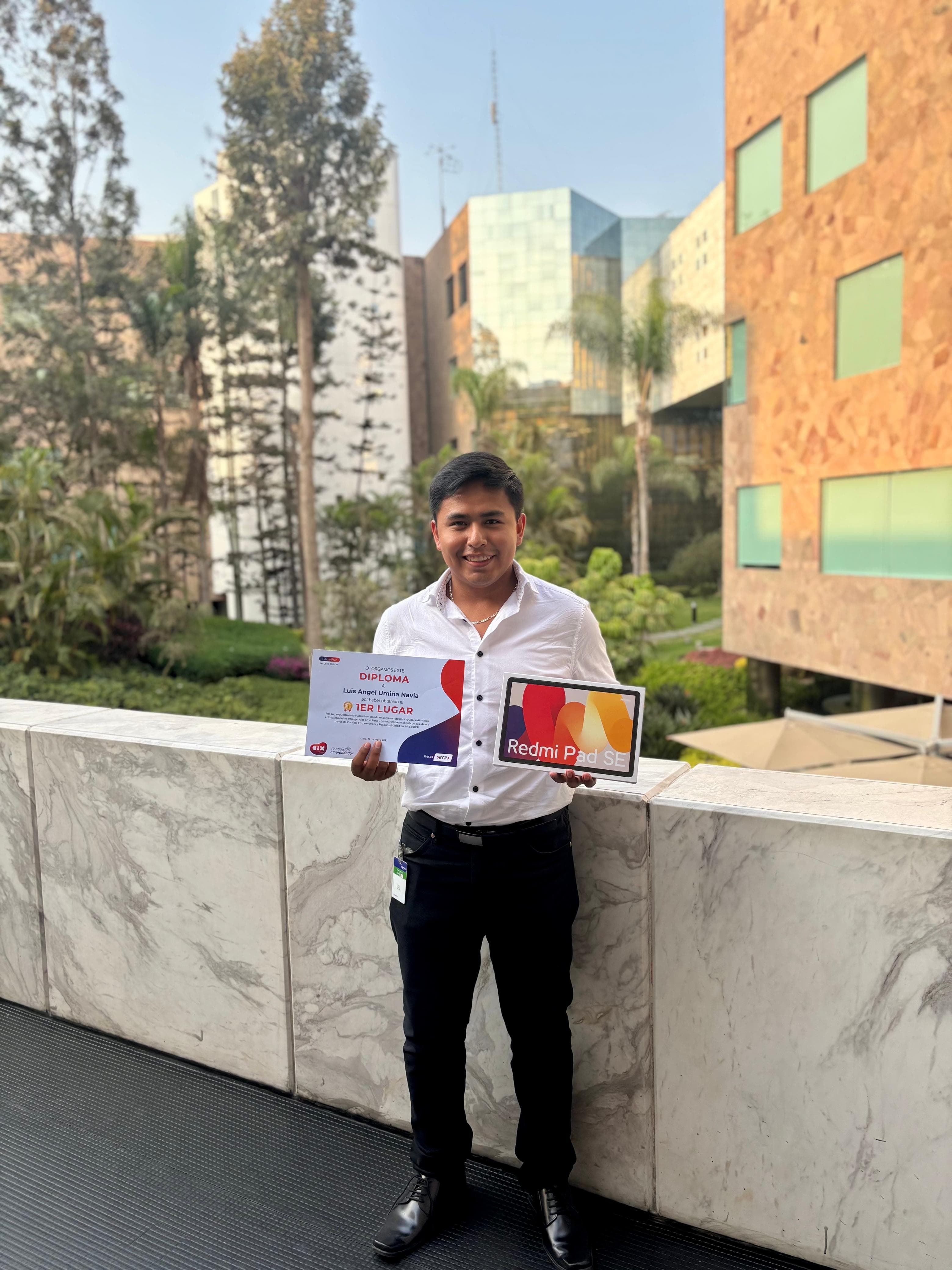 Recognition and prize received after winning BCP Hackathon